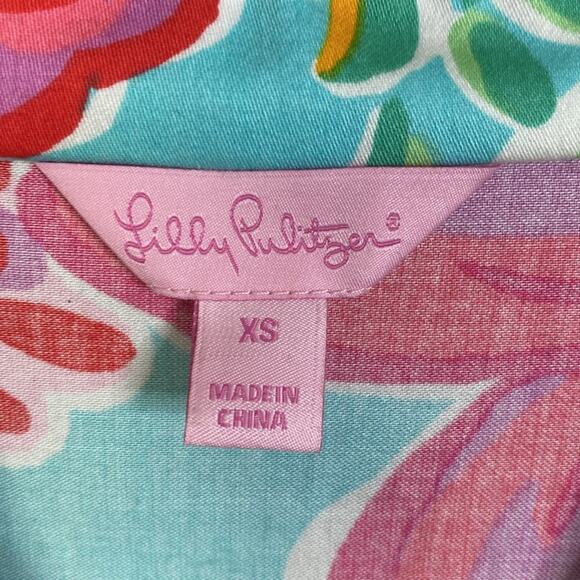 Lilly Pulitzer Ciara Tunic in Shorely Blue Bellina in XS - Picture 4 of 8